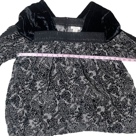 Sundance Silk Blend Velvet Burnout Boho Top Medium - Picture 10 of 13